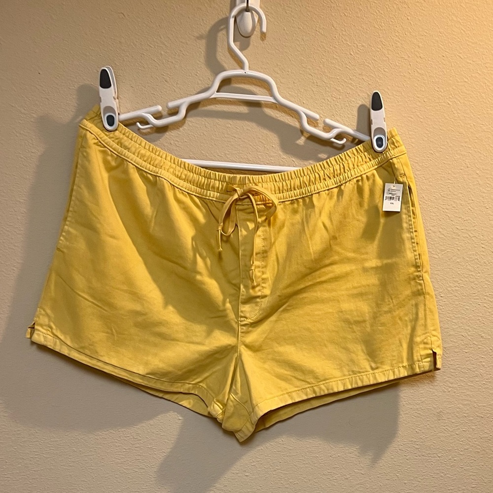 Women Gap Denim Pull On Shorts Generation Good Yellow Size XXL  Cotton Lyocell